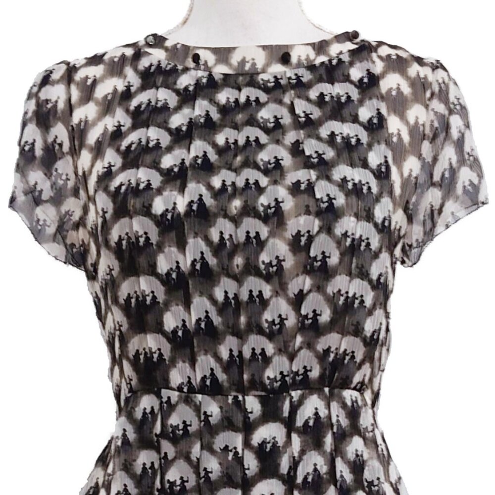 Jason Wu 100% Silk Victorian Couple Short-Sleeve Dress - Picture 4 of 9